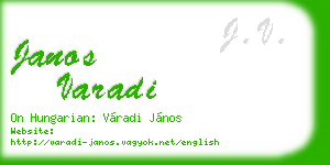 janos varadi business card