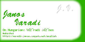 janos varadi business card